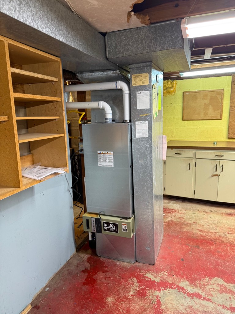 Furnace with new ductwork installed